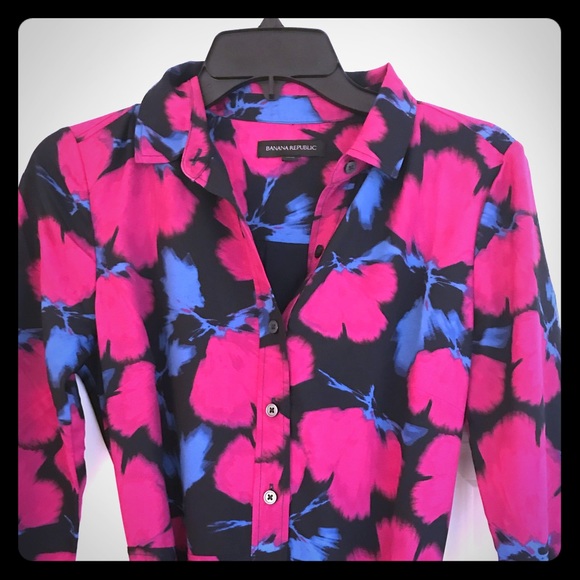 Banana Republic Dresses & Skirts - Floral maxi shirt dress